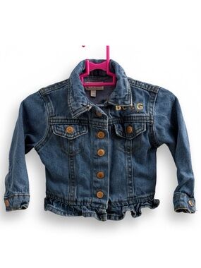 BCBG | Denim Jacket for Baby Girls With Golden Graphic Logo